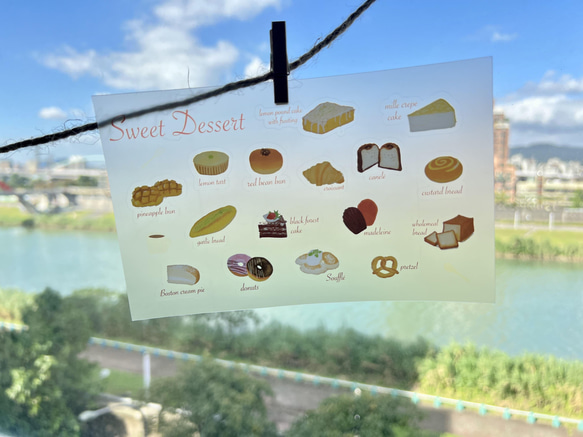 【ステッカー】高質感透明防水貼紙-Sweet Dessert Clear Sticker 第3張的照片
