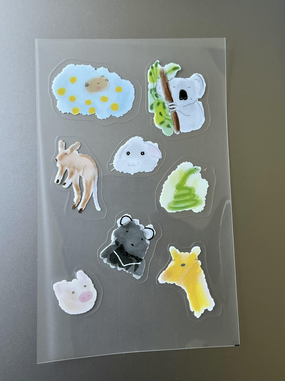 Original Design Clear Sticker - Scribbly Zoo by Seed Cone 4枚目の画像