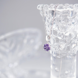 紫薰冰沙 | 紫水晶 純銀項鍊 鎖骨練 水晶寶石吊墜 第4張的照片