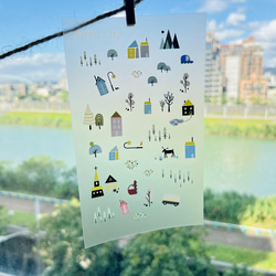 【ステッカー】高質感透明防水貼紙-北歐城市 Clear Sticker 第3張的照片