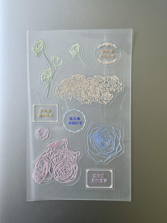 【ステッカー】高質感透明防水貼紙-玫瑰花語 Clear Sticker 第4張的照片