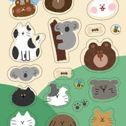 Original Design Clear Sticker - Animal Farm by Seed Cone 1枚目の画像