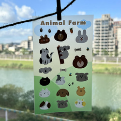 【ステッカー】高質感透明防水貼紙-動物莊園 Clear Sticker 第3張的照片