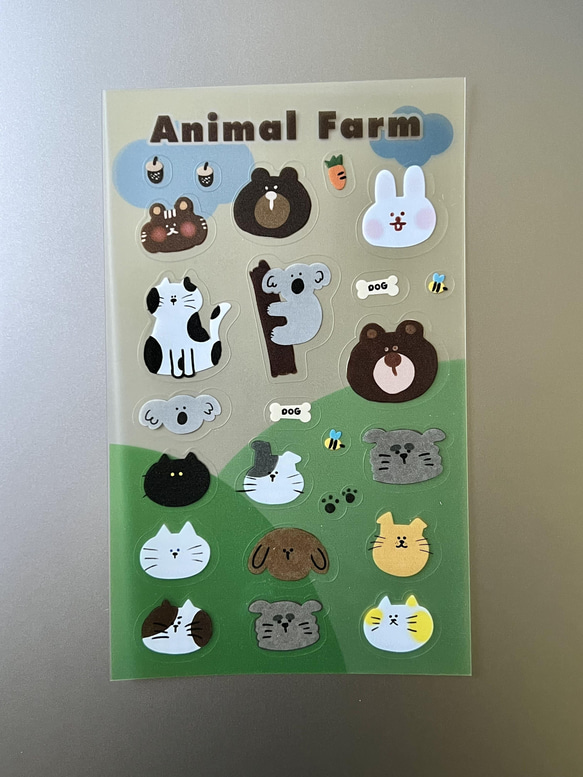 【ステッカー】高質感透明防水貼紙-動物莊園 Clear Sticker 第4張的照片