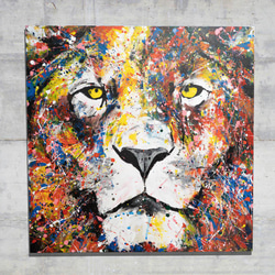 Title "LION" contemporary paint 第1張的照片