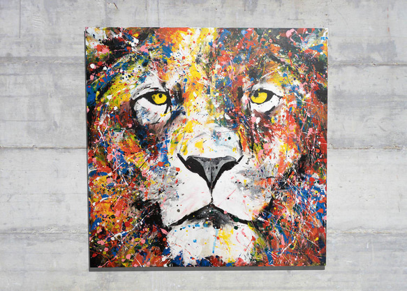 Title "LION" contemporary paint 第1張的照片