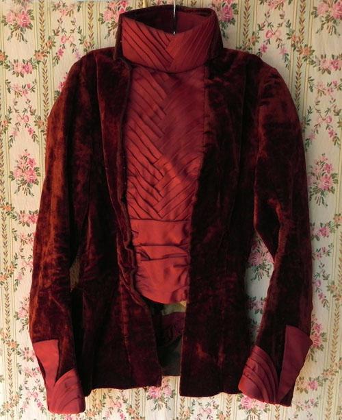 1800年代、アンティーク、イギリス、ヴィクトリアン、チャイルド用ベルベット・トップ