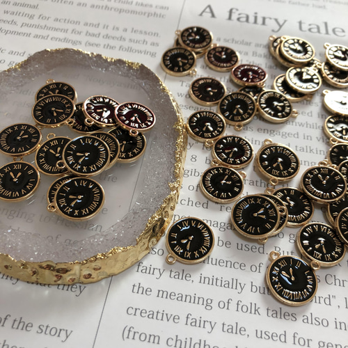 時計 charm BLACK 4個 094 チャーム A♡parts shop by.A+H 通販