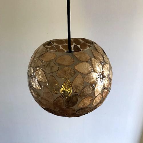 CAHAYA カピスシェル ペンダントライト φ40cm アウトレット ペンダントライト カピス貝 シェル×レジン 40W 吊り下げ照明 間接照明