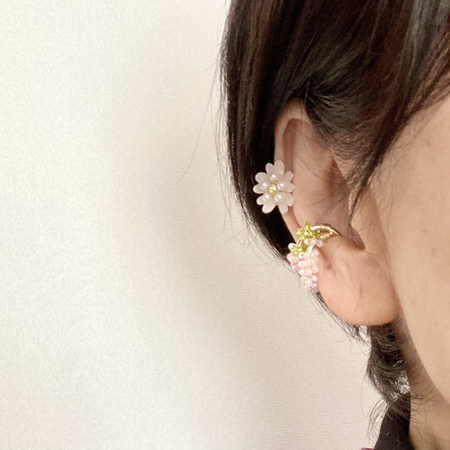 桜のモチーフとイヤーカフ/2点セット その他アクセサリー ゆ