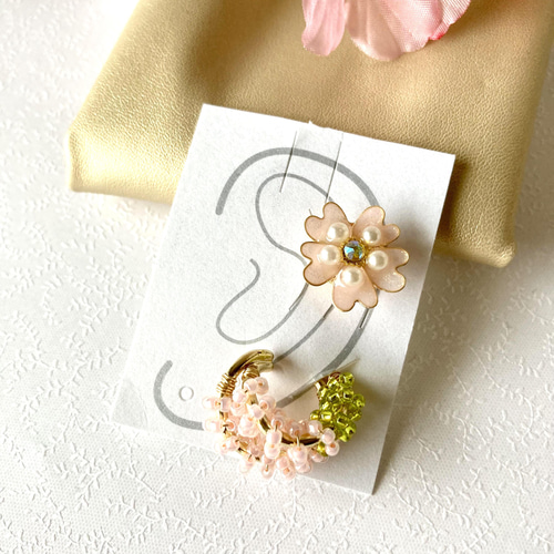 桜のモチーフとイヤーカフ/2点セット その他アクセサリー ゆ
