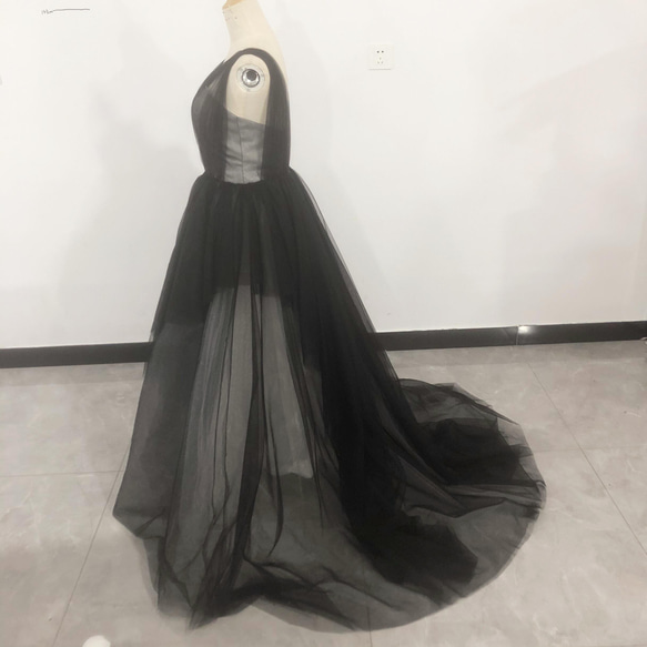 黒のシンプルなドレスオーダー  Vネック   /音楽会 /2次会/ 4枚目の画像