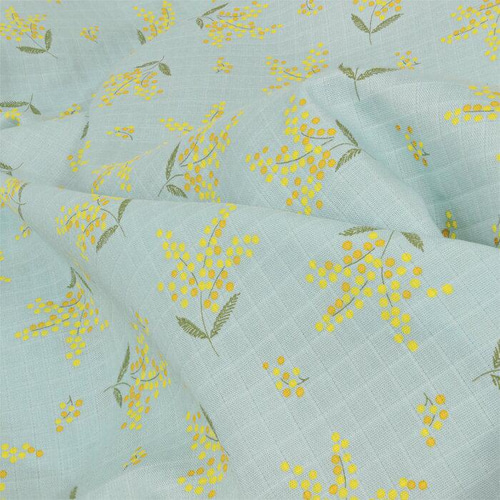 日本製Mimosaミモザ柄広幅ダブルガーゼ生地フラワー花柄|小花柄