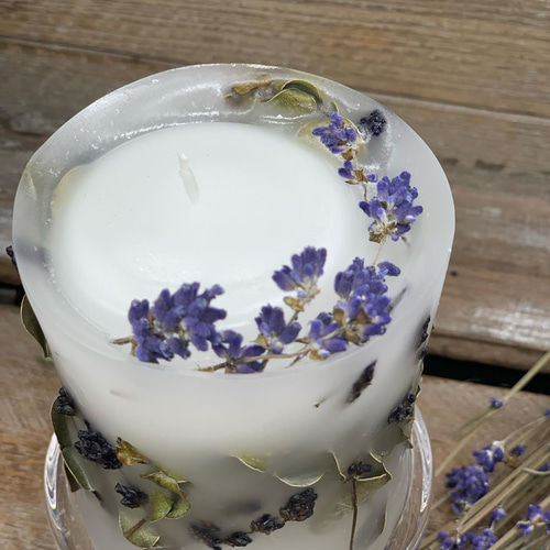 癒しのラベンダー ボタニカルキャンドル キャンドル・キャンドル  