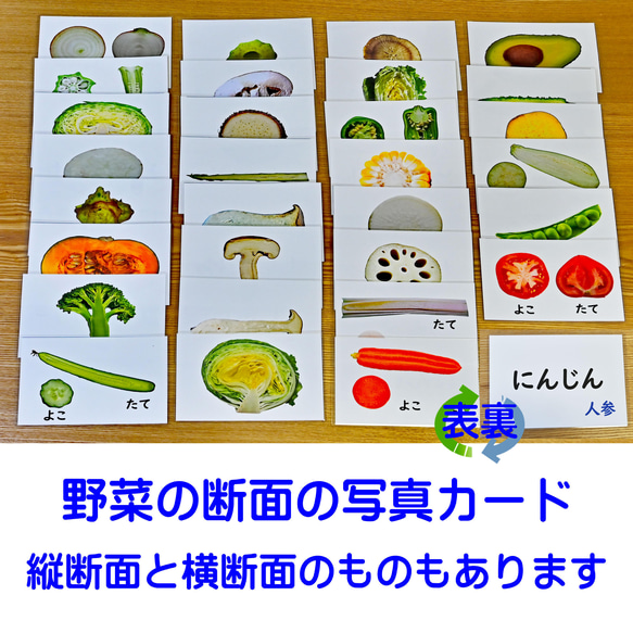 野菜カード　はがきサイズ　30種類 3枚目の画像