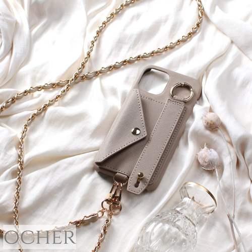 iphone ケース チェーン ストラップ付き iphone14 13 12 SE 11 スマホ