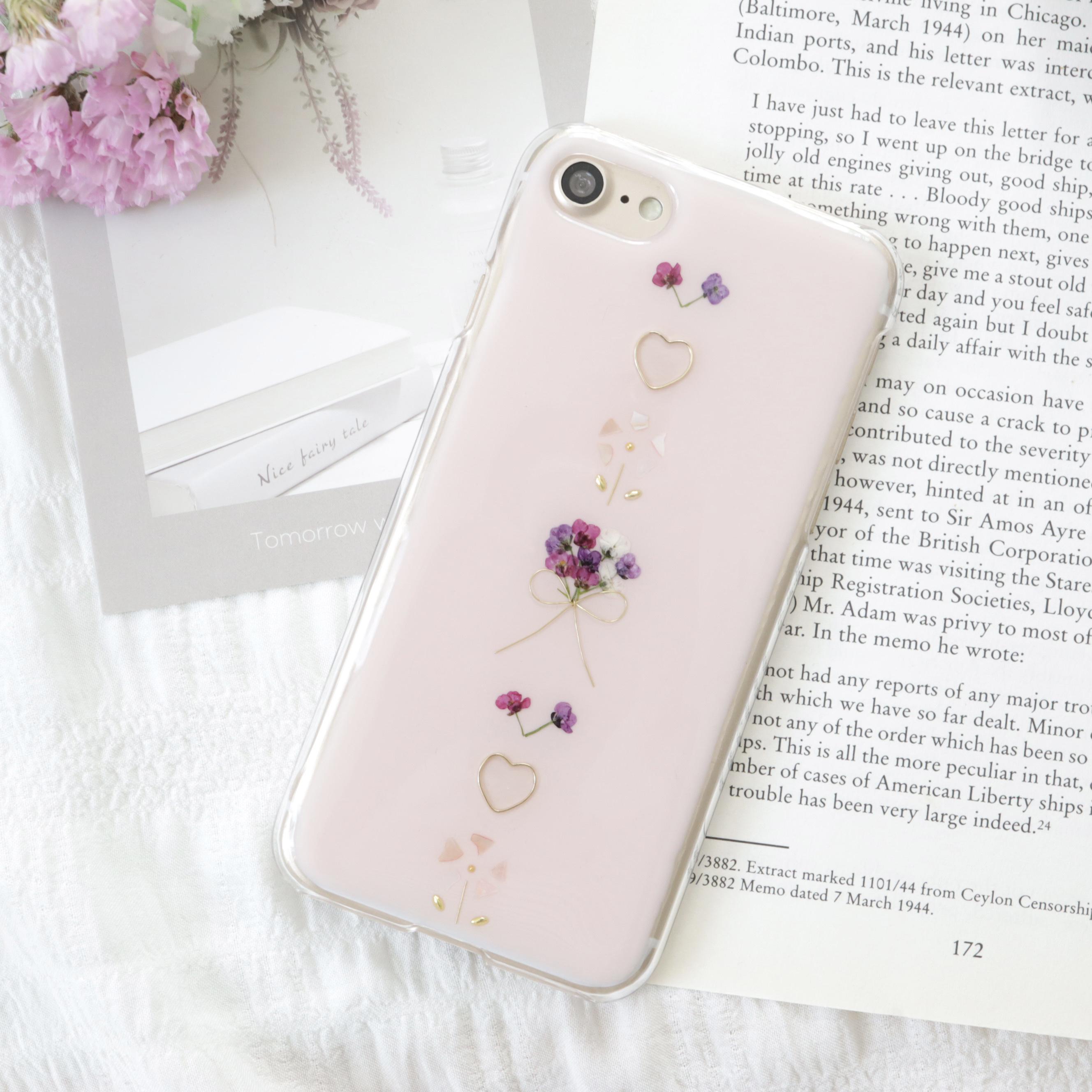22^^ 押し花ケース オーダー iPhone・Android オーダー 押し花ケース 22^^ iPhone・Android
