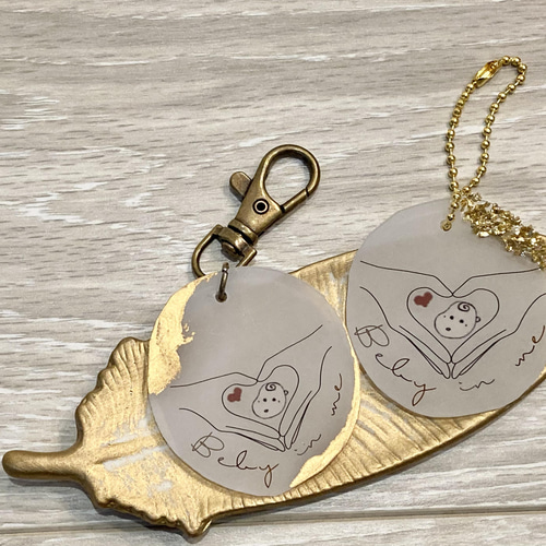 マタニティマーク(英語版)半透明ゴールドデザイン 雑貨・その他