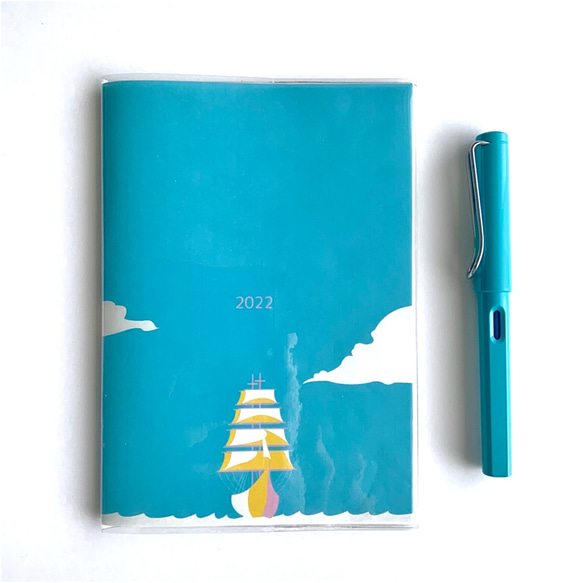 帆船　海　手帳　スケジュール帳　2022 1枚目の画像