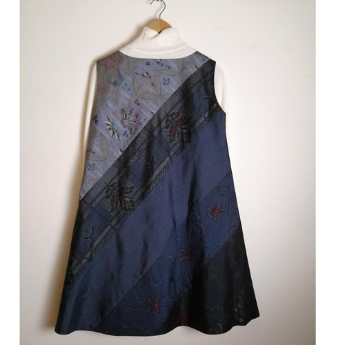 お値下げ中 着物リメイク チュニックワンピース ハンドメイド  