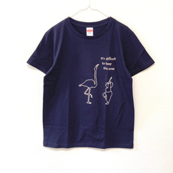 【SALE】Tシャツ「ストレッチ」ネイビー・残りレディースLサイズ１点限り 2枚目の画像