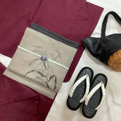◆【受注製作】リネンカラーきもの　家で洗える自然素材 春夏秋6ヶ月ヘビロテきもの 15枚目の画像