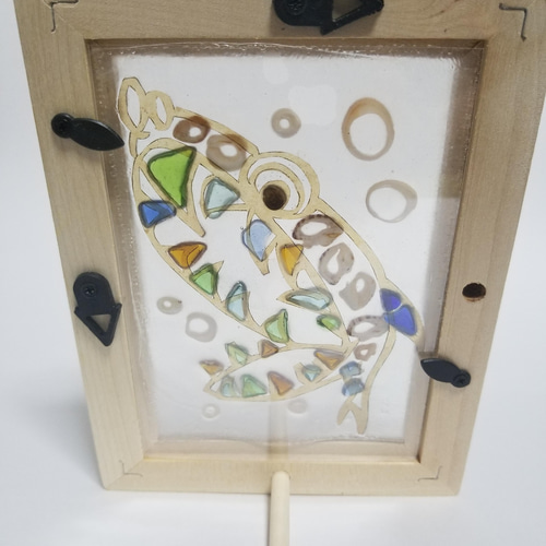 シーグラスアート 030 サメ 切り絵 WaMo 通販 13619520|Creema シーグラスアート 030 サメ 切り絵 WaMo 通販 13619520|Creema