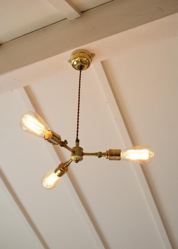 moving arm 3 socket chandelire  (NIS-15) ムービングアーム3灯シャンデリア 1枚目の画像