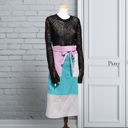 PSNY 3 色棉質圍裙 長尺寸 咖啡廳圍裙 圍裙 侍酒師圍裙 AP03 第2張的照片