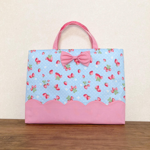 ピンクいちご柄＊入園入学＊レッスンバッグなど5点セット