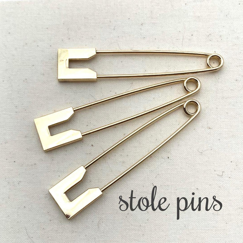 ストールピン/セーフティーピン/安全ピン/カブトピン/イエローゴールド