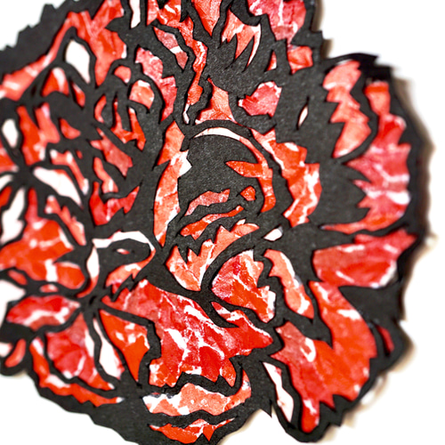 ちぎり絵×切り絵】原画アート 『car-nation（カーネーション）』 絵画