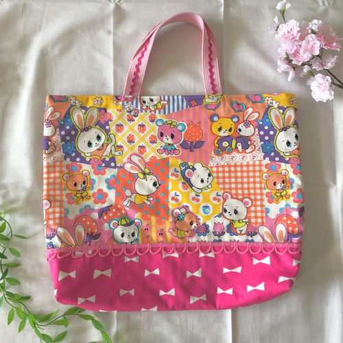 レトロ アニマル 可愛い レッスンバッグ ハニーチューン レッスン 