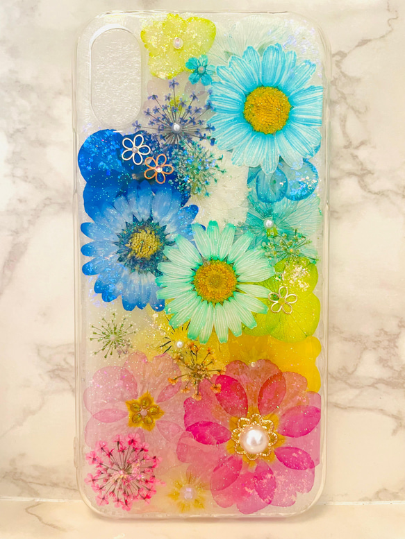 iPhone Android ♡ 押し花ケース スマホケース オーダー