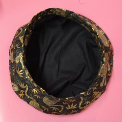 虎紋棉貝雷帽：黑色日紋 第7張的照片