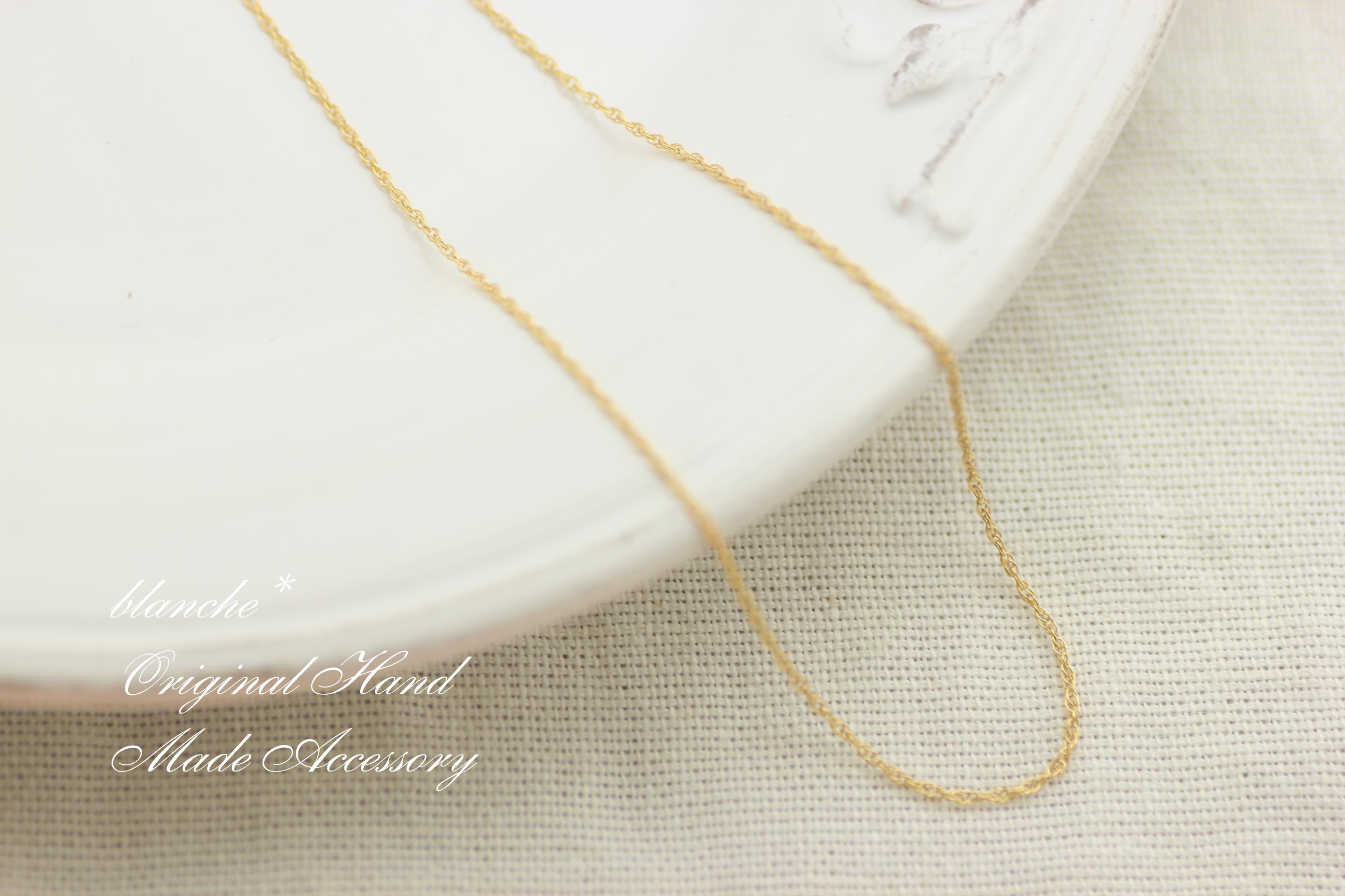 ロープチェーンロングネックレス＊14kgf