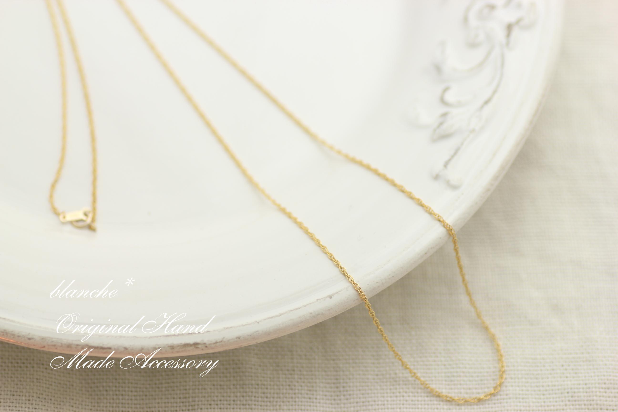 ロープチェーンロングネックレス＊14kgf