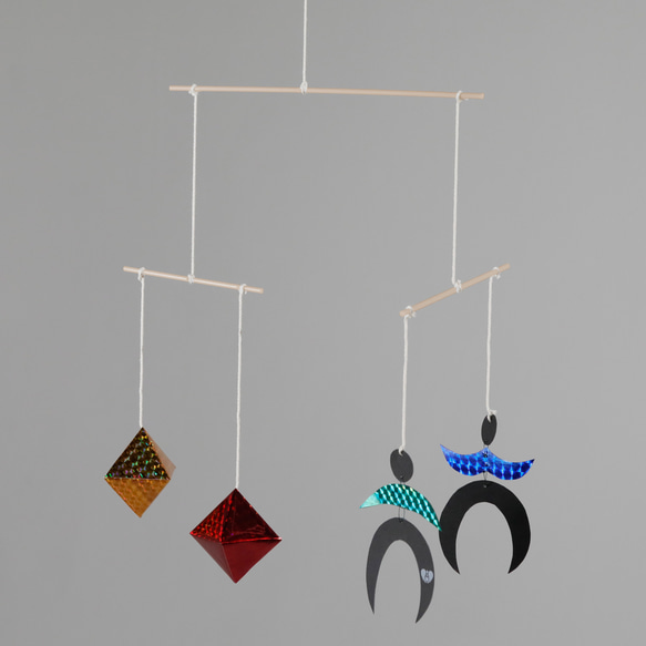 モンテッソーリ ムナリモビール 八面体モビール ゴビモビール ダンサーモビール 製作キット】ダンサー八面体モビール モビール モンテッソーリ工房