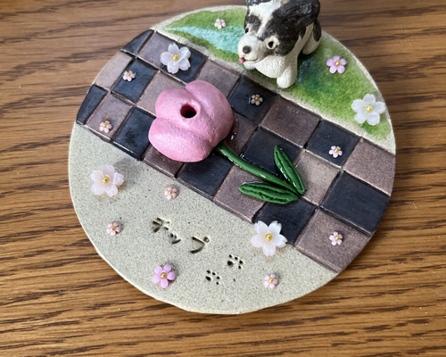 海外製 焼き物 アルパカオブジェ キャンドルホルダー お香立て 海外製