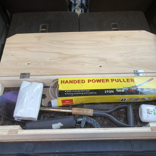 ベテラン大工作】ジムニーjb23 ラゲッジ 収納ボックス フルフラット