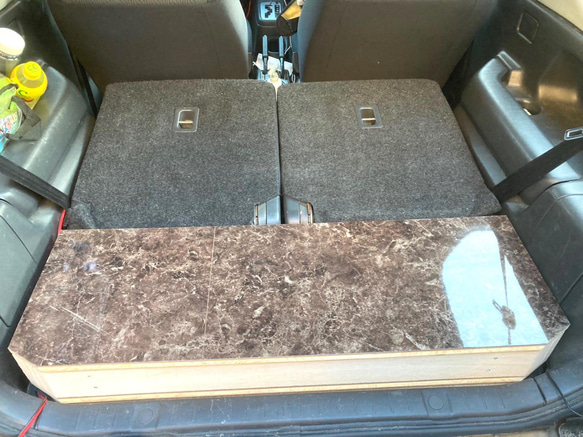 ベテラン大工作】ジムニーjb23 ラゲッジ 収納ボックス フルフラット