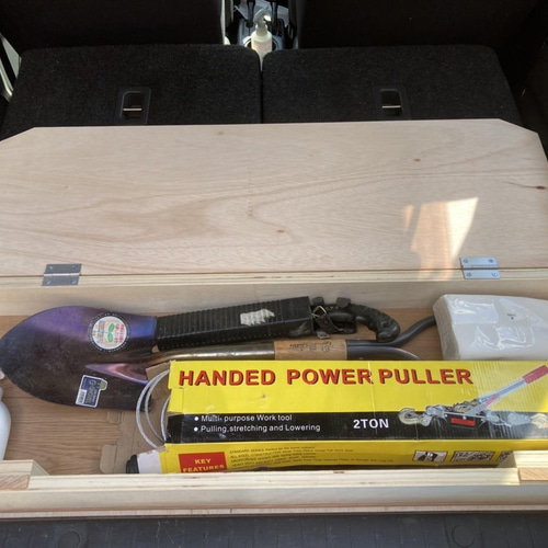 ベテラン大工作】ジムニーjb23 ラゲッジ収納ボックス フルフラット