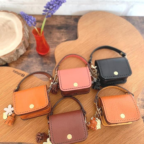 ワイヤレスイヤホン ケース＊本革かわいい手縫いケース＊LinkBuds