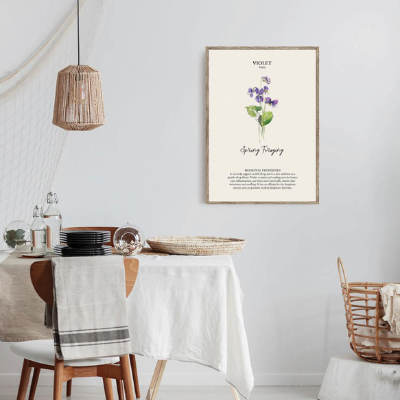キッチンポスター　/ i0609 / 春のハーブや花 ボタニカル　インテリアポスター 5枚目の画像