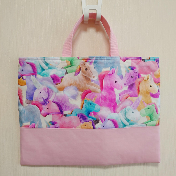☆ユニコーンレッスンバッグ ☆ユニコーン×ピンク レッスンバッグ 