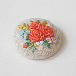 薔薇の花束　刺繍ブローチ　【受注製作】 3枚目の画像