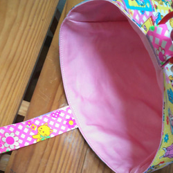 入園入学準備オーダー　ズック袋　シューズ袋　女の子　上履き入れ　レトロガール　ピンクス　pinks　パッチワーク 5枚目の画像