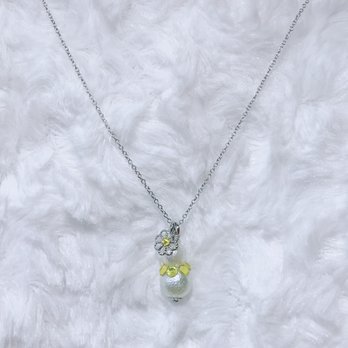 雪だるまのネックレス お花② 9色あります SnowMan ネックレス