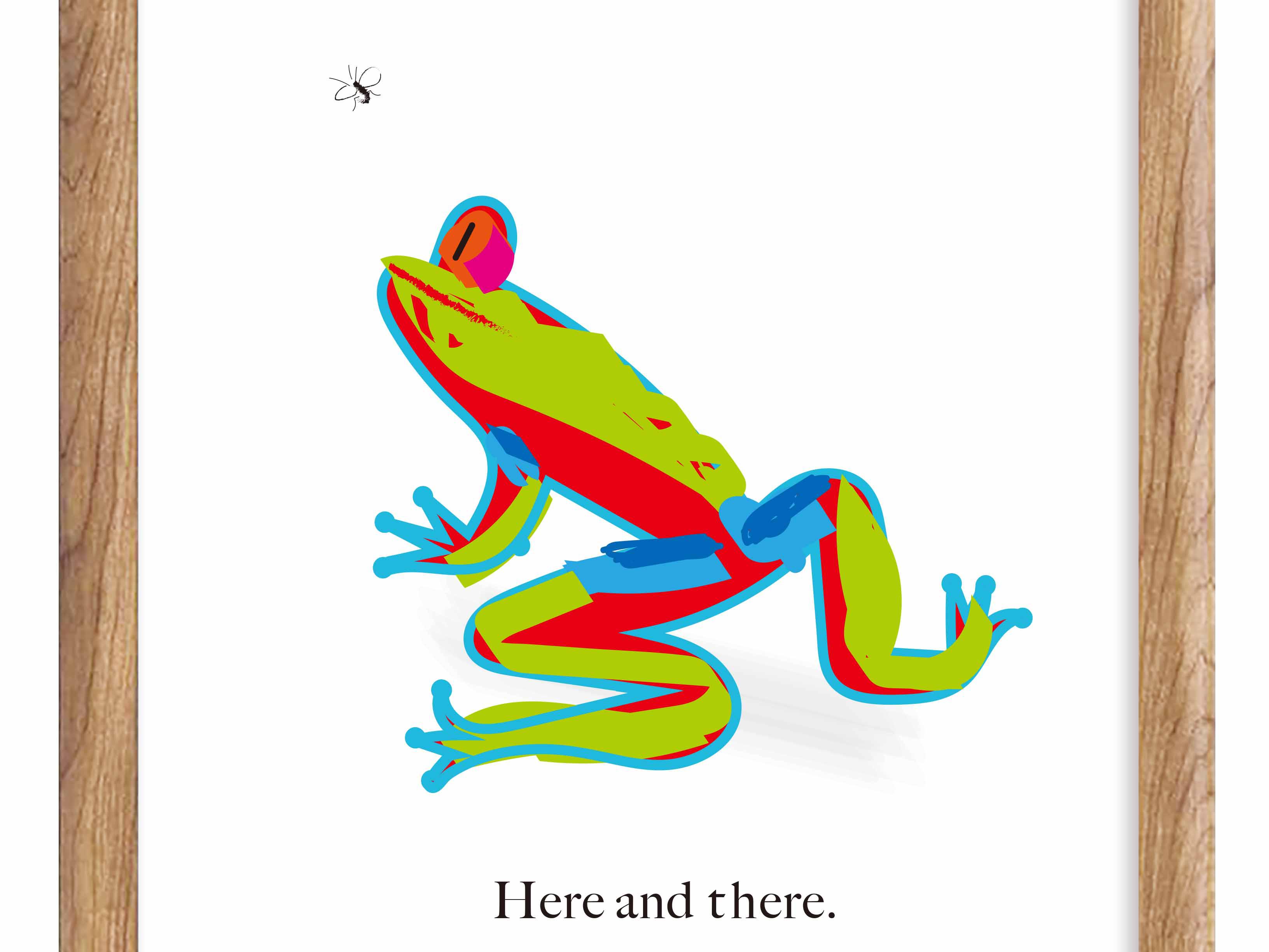 イラスト　オリジナル　ポスター　アート　seiで検索　誕生日プレゼント　結婚祝い　かわいい　カエル  c-3