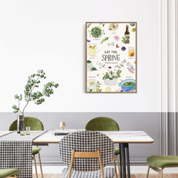キッチンポスター　/ i0603 / 春のハーブや花 ボタニカル　インテリアポスター 4枚目の画像